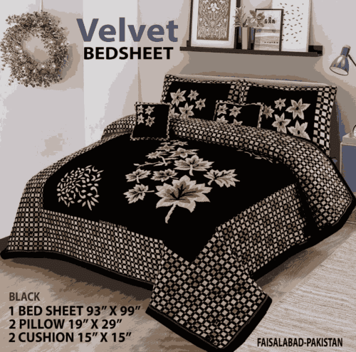 Designer Bed Sheet Set - 4pcs, king Size Parcale Fabric/dream bedding store