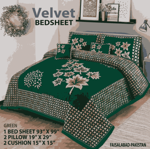 Designer Bed Sheet Set - 4pcs, king Size Parcale Fabric/dream bedding store