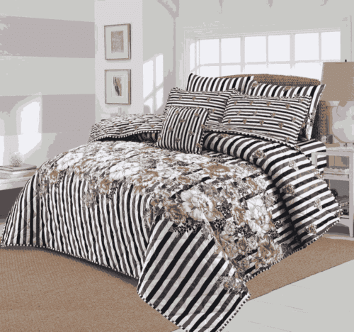 Cotton Comforter set 7pcs, King Size, Brended Collection/dream bedding store