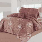 Velvet Bed Sheet Set - 4pcs, king Size Parcale Fabric/dream bedding store