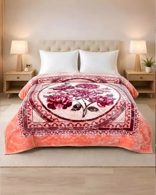 Blanket Super Duper 4 KG 2-Ply Double Bed Blanket - Bloom