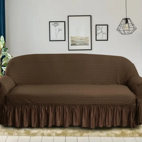 Butterfly Fabric Sofa Cover - Brown